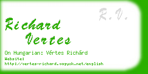 richard vertes business card