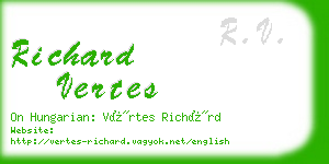 richard vertes business card